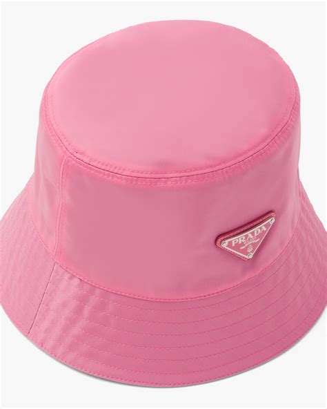 prada bucket hat yellow|hot pink Prada bucket hat.